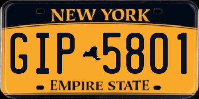 NY license plate GIP5801