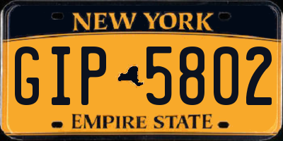 NY license plate GIP5802