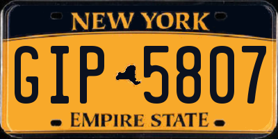 NY license plate GIP5807