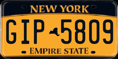 NY license plate GIP5809