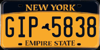 NY license plate GIP5838