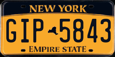 NY license plate GIP5843
