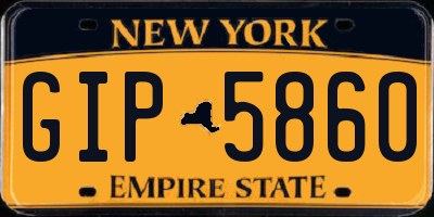 NY license plate GIP5860