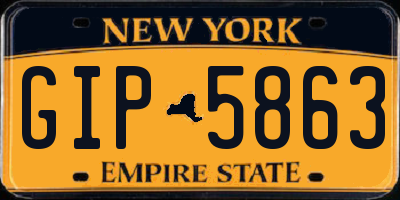 NY license plate GIP5863