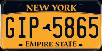 NY license plate GIP5865