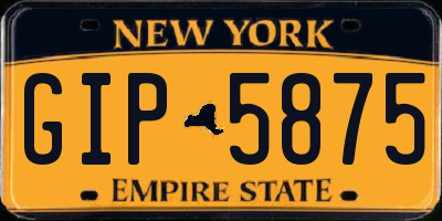 NY license plate GIP5875