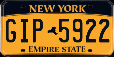 NY license plate GIP5922