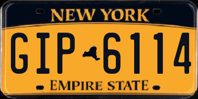 NY license plate GIP6114