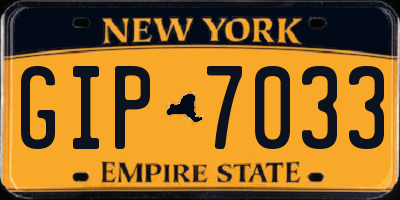 NY license plate GIP7033