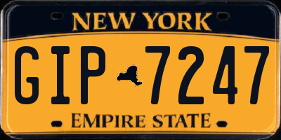 NY license plate GIP7247