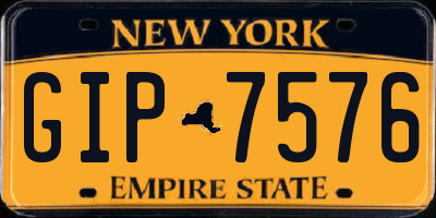 NY license plate GIP7576
