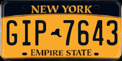 NY license plate GIP7643