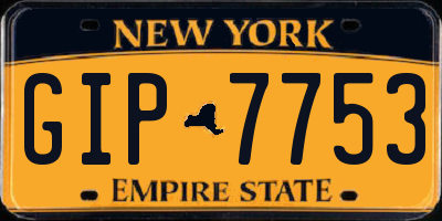 NY license plate GIP7753