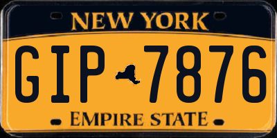 NY license plate GIP7876