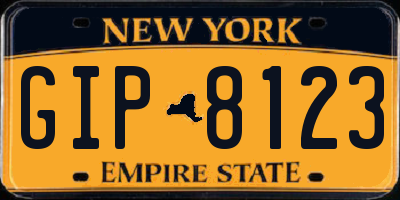NY license plate GIP8123