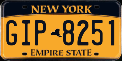 NY license plate GIP8251