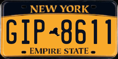 NY license plate GIP8611