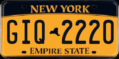 NY license plate GIQ2220
