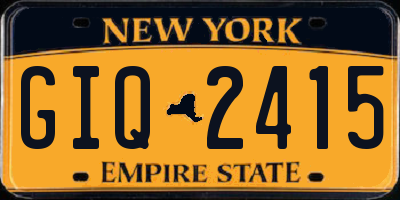 NY license plate GIQ2415