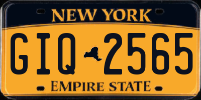 NY license plate GIQ2565