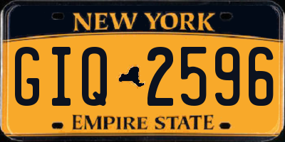NY license plate GIQ2596