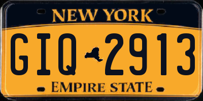 NY license plate GIQ2913