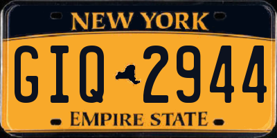 NY license plate GIQ2944
