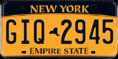 NY license plate GIQ2945