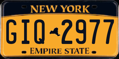 NY license plate GIQ2977