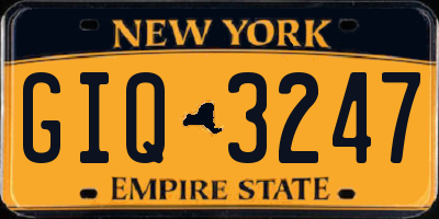 NY license plate GIQ3247