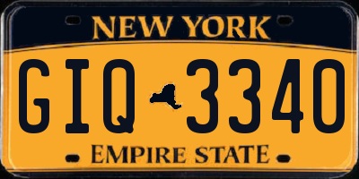 NY license plate GIQ3340