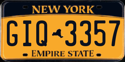 NY license plate GIQ3357
