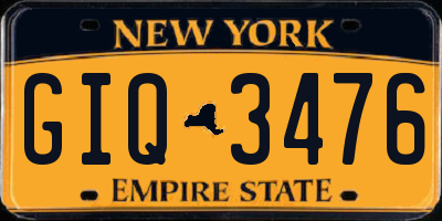 NY license plate GIQ3476