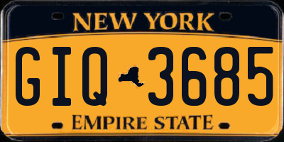 NY license plate GIQ3685