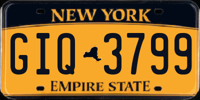 NY license plate GIQ3799