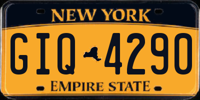 NY license plate GIQ4290