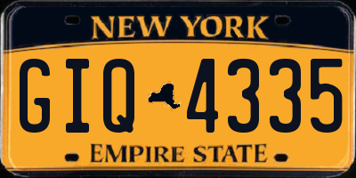 NY license plate GIQ4335