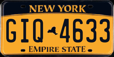 NY license plate GIQ4633