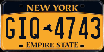 NY license plate GIQ4743