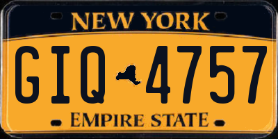 NY license plate GIQ4757