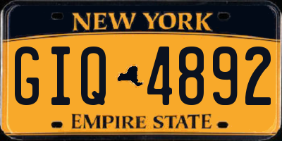NY license plate GIQ4892