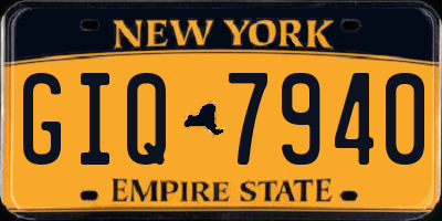 NY license plate GIQ7940