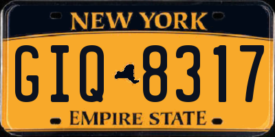 NY license plate GIQ8317