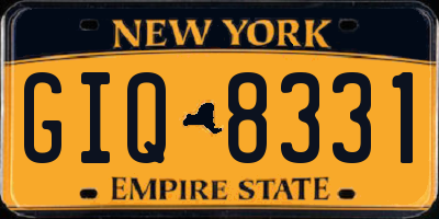 NY license plate GIQ8331