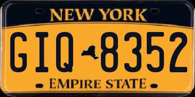 NY license plate GIQ8352