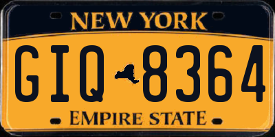 NY license plate GIQ8364
