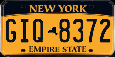 NY license plate GIQ8372