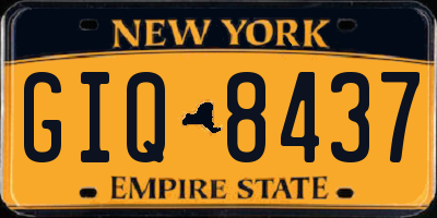 NY license plate GIQ8437
