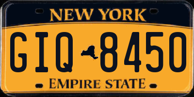 NY license plate GIQ8450
