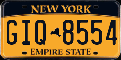 NY license plate GIQ8554